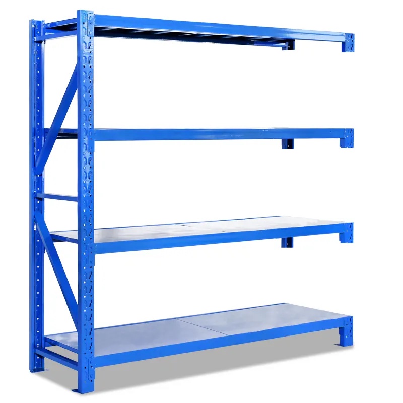 Boltless Metal Shelving 4 Tier Steel Storage Racks Medium Heavy Duty 200KG 300KG 500KG Load Corrosion Resistant Warehouse Shelf