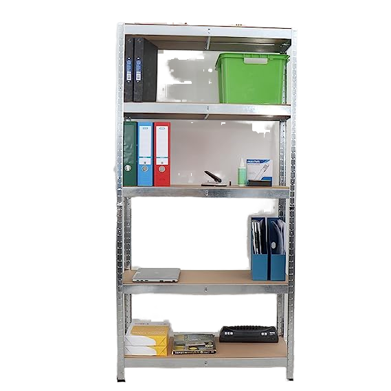 5 Layer Boltless Steel Shelving Unit with Powder Coated Finish for Warehouse Storage