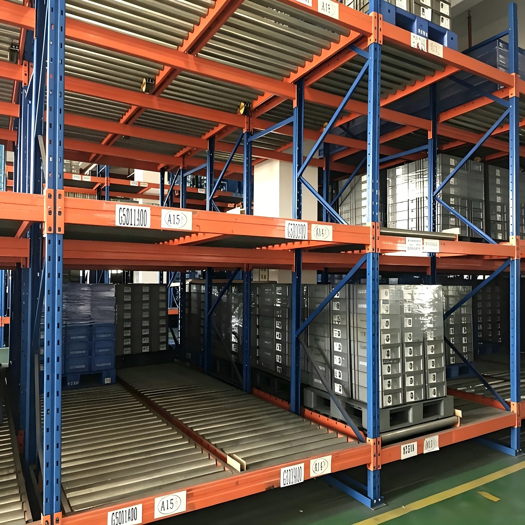 OEM ODM Custom Color Pallet Flow Gravity Racking With Free Professional Warehouse Layout Drawing for Global Importers