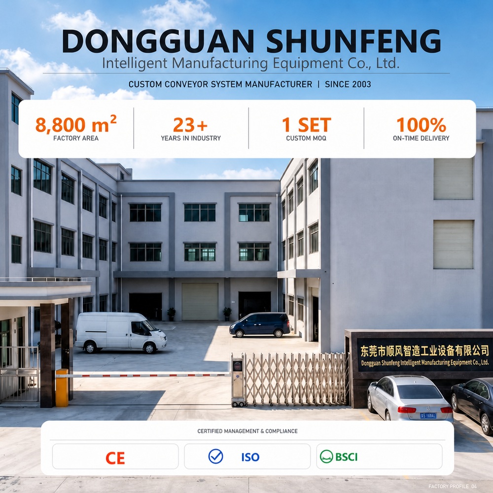 Automation Equipment Integration Material Flow Using Aluminum Alloy Frame PU Belt Conveyor And Food Packaging Conveyor