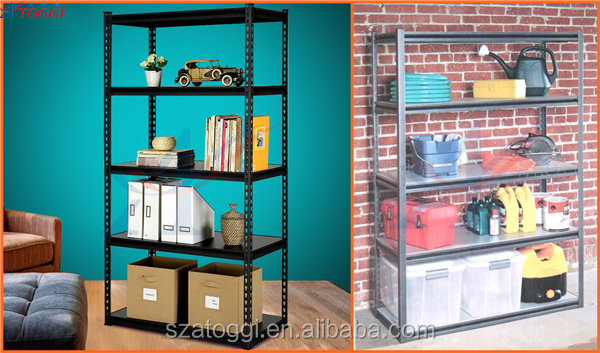 Factory Manufacture Folding Steel Slotted Angle Rack Shelf 5 Layers Multi-Level Corrosion Protection