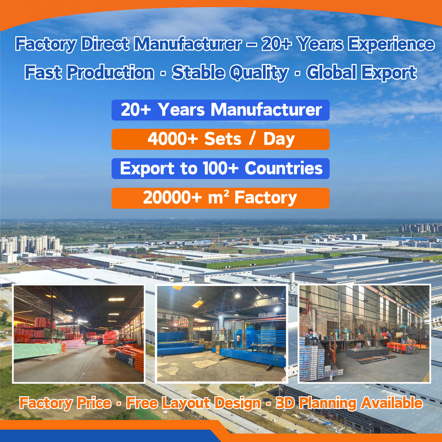 Foshan Factory Double Deep Pallet Racking Warehouse Storage System Heavy Duty Large Capacity Steel Industrial Warehouse Racks