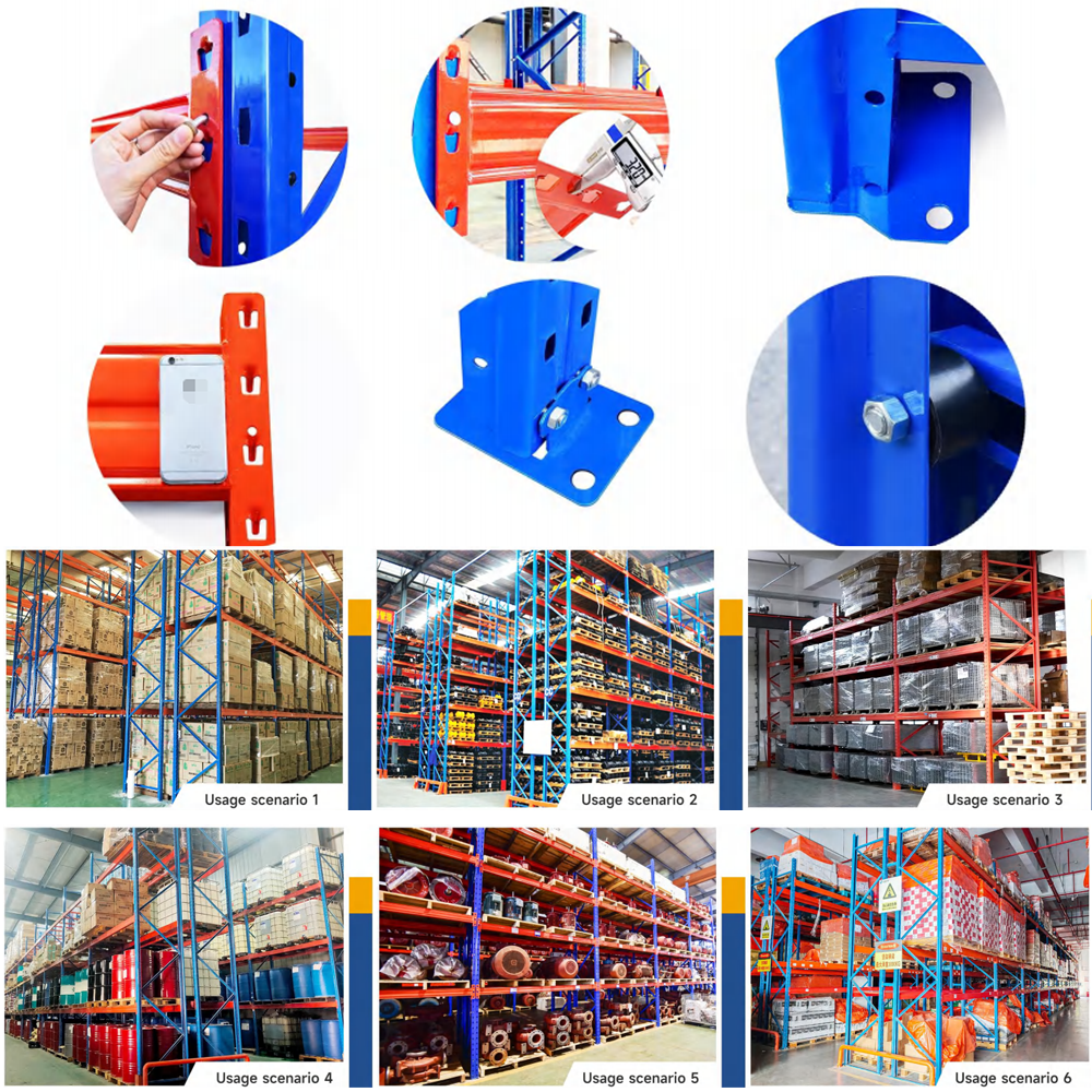Heavy Duty Steel Multi-Level Warehouse Pallet Metal Rack System with Corrosion Protection CE Certified Powder Coated Finish