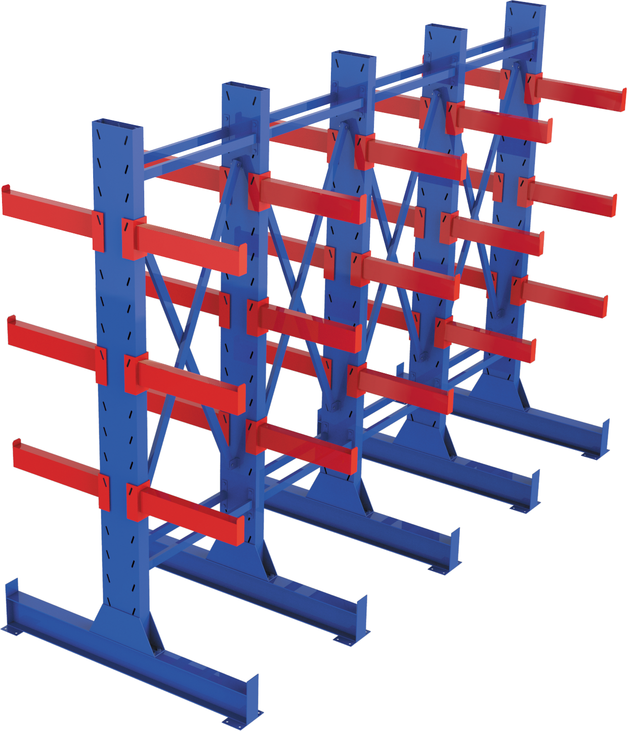 Heavy-duty Cold-Rolled Steel Plate Mobile Adjustable Thickened Laminated Board Cantilever Shelving Racks for Long Items