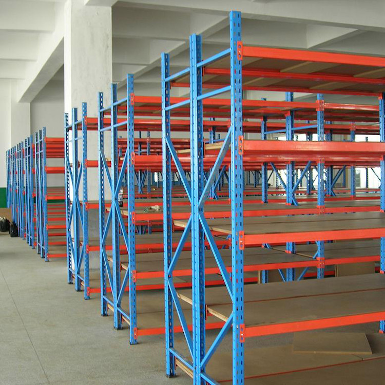Adjustable Steel Warehouse Shelf, 4 Levels, Boltless Type, 500kg Per Tier Industrial Stack Rack