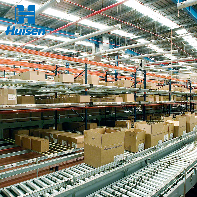 Customized OEM ODM Steel Heavy Duty Durable Gravity Flow Roller Rack Storage System For Warehouse