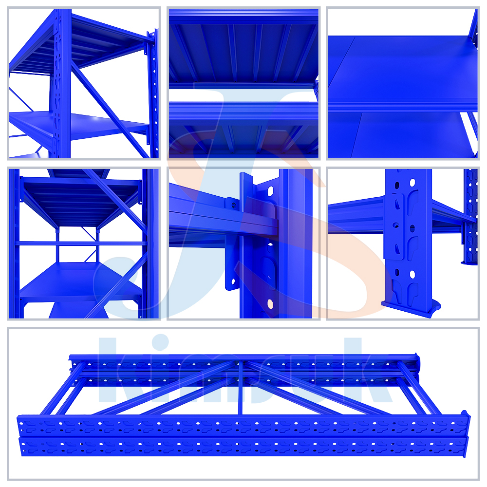 2000*600*2000mm Longspan Display Steel Shelving Medium Duty Stacking Racks &amp; Shelves For Garage Storage
