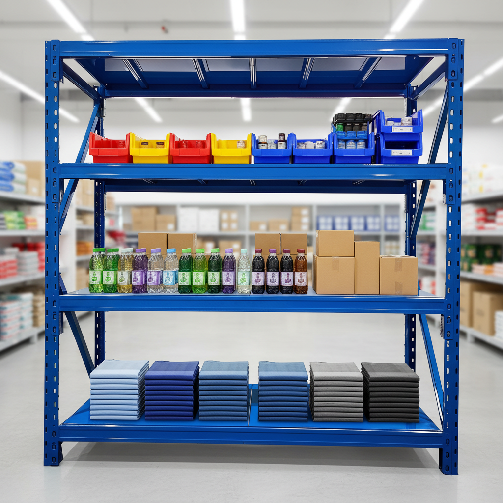 Custom Size Color Industrial Warehouse Shelf 4-Layer Adjustable 300-500KG Light Duty Rack Waterproof Powder Coated Metal Storage
