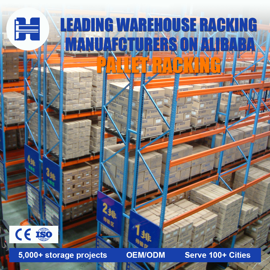 Robust Steel Teardrop Pallet Rack System 3000kg Loading Capacity 5 Layer Industrial Warehouse Storage Racking Powder Coated Rack