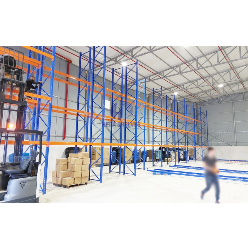 High Bay Heavy Duty Selective Pallet Racking System for Tall Warehouses and Industrial Storage