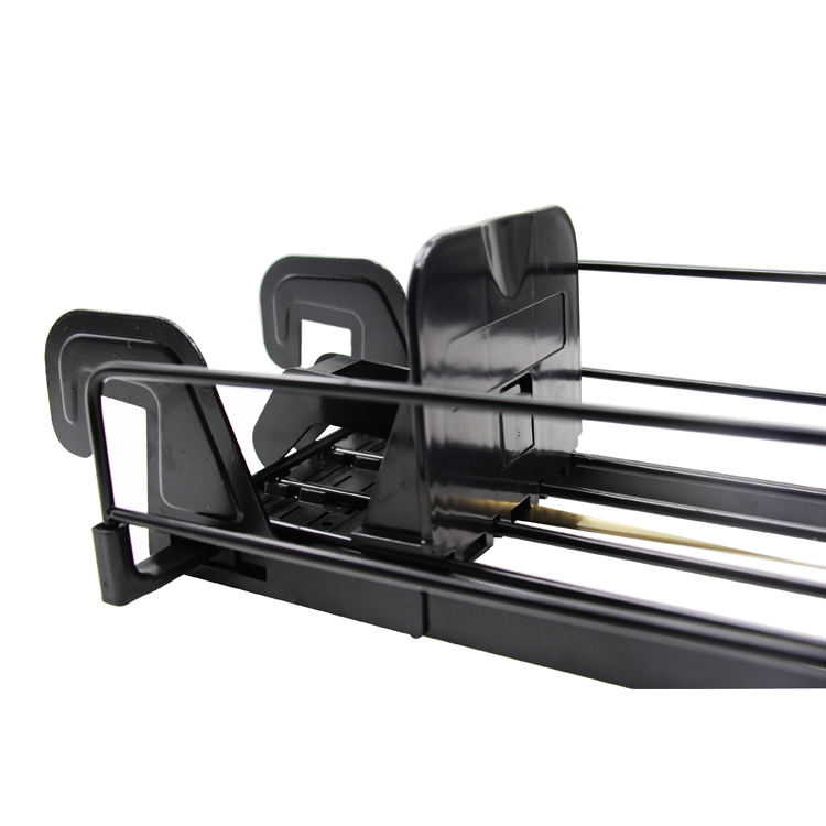 Supermarket Heavy Duty Foldable Automatic Magnetic Shelf Pusher System With Plastic Wire Tray And Hand Pusher Supermarket Rack