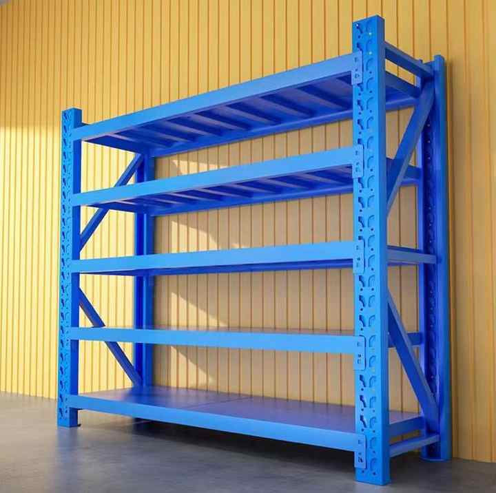 500kg Adjustable Boltless Steel 4-Tier Medium-Duty Wide-Span Shelving System for Garage Storage Cabinets