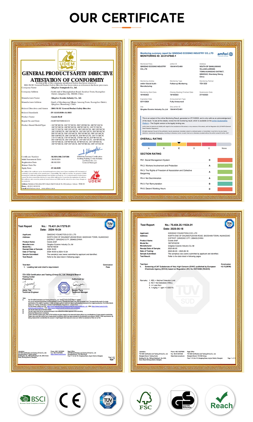 Certification Certificates