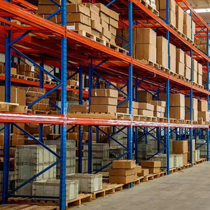 Guci Heavy Duty Teardrop Selective Pallet Rack System 5-Layer Industrial Warehouse Storage Racking System Steel Wood Material
