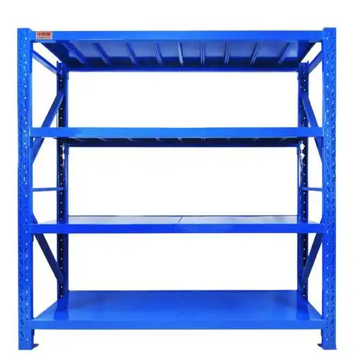 Mracking 4-Level Boltless Angle Steel Shelving Rack White/Black Corrosion Protection Freely Shelves Stacking Racks Shelves