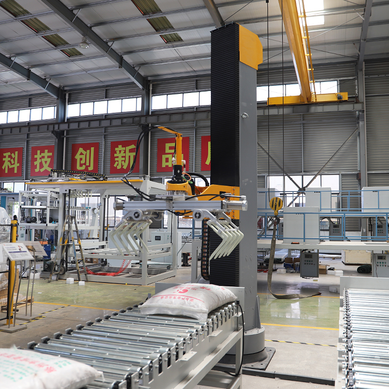 25kg 50kg Bag Column Arm Palletizing Machine Full Automatic Robotic Rotary Bag Palletizer Single Column Bags Palletizer Machine