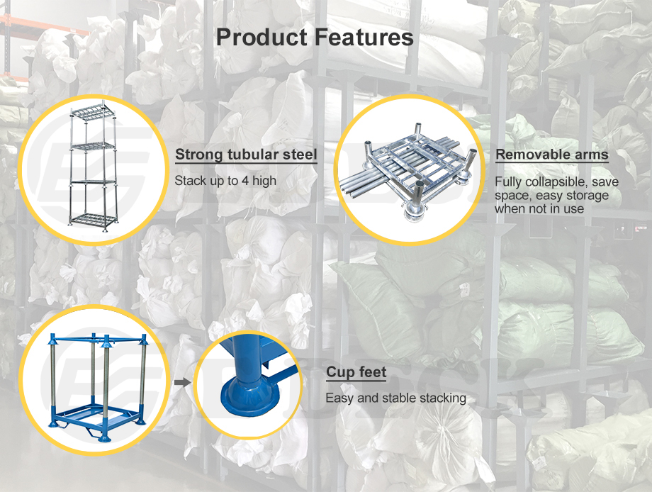 Heavy-duty Steel Metal Logistic Stackable Storage Post Pallet Racks Construction