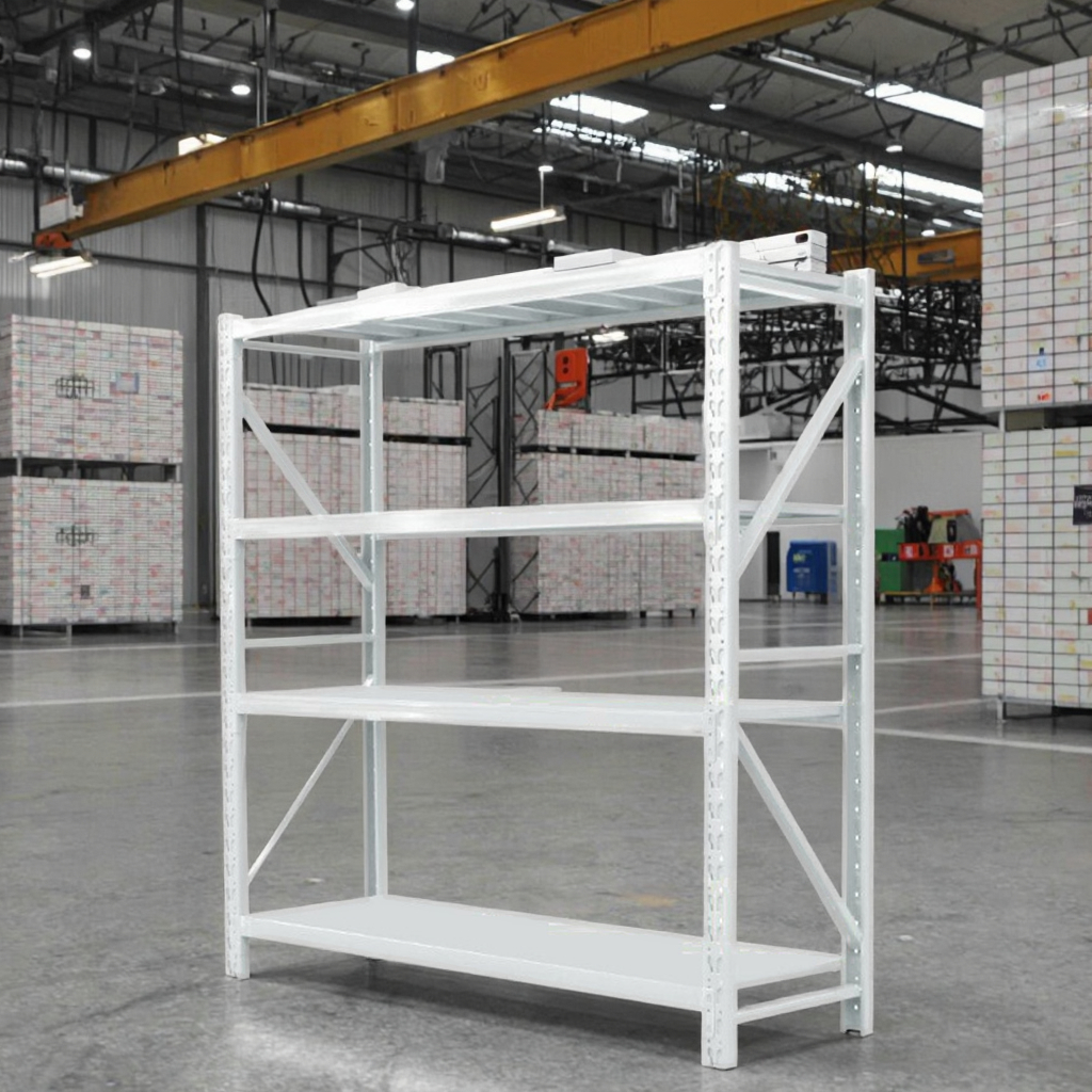 Light Duty Boltless Steel Storage Shelving Unit, Anti-Corrosion Adjustable Industrial Metal Rack for Warehouse Tool Storage
