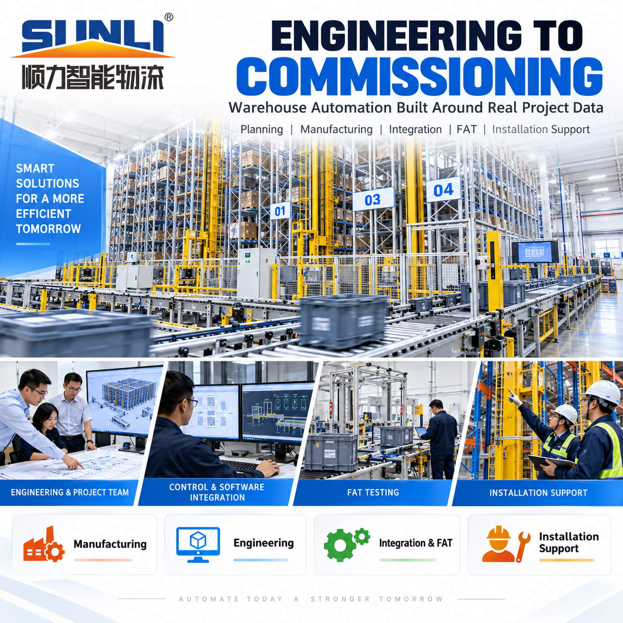 SHUNLI SL-AS004 China Factory Customized Heavy Duty Automated AS&amp;RS Pallet Stacking Rack Alloy Steel 500kg-1500kg Capacity OEM