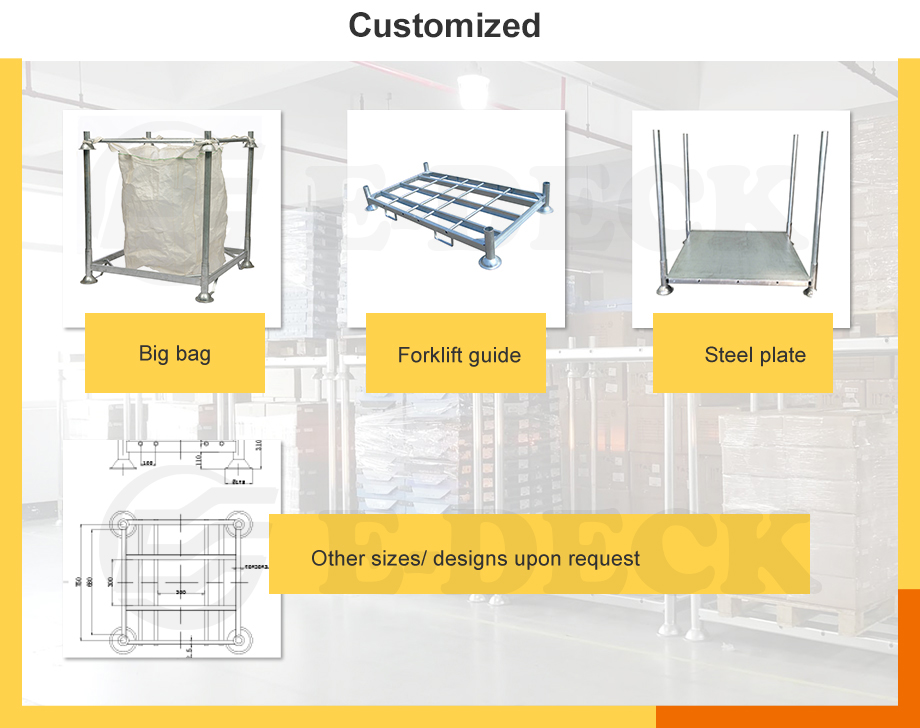 Heavy-duty Steel Metal Logistic Stackable Storage Post Pallet Racks Stacking