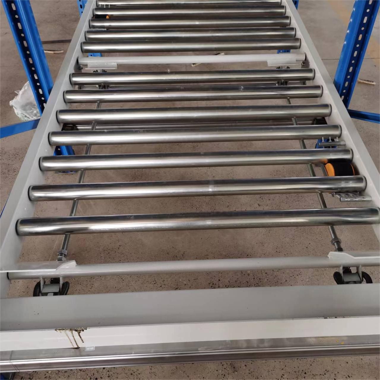 Heavy Duty Steel Roller Dynamic Gravity Pallet Rack 1000kg Capacity Collapsible ODM Industrial Warehouse Storage Cargo Equipment