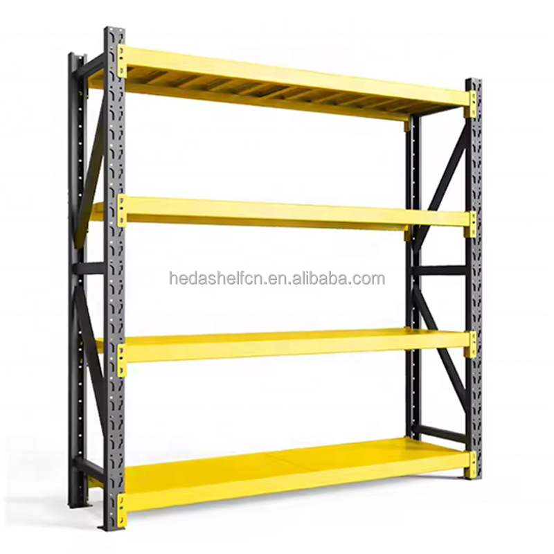 Wholesale Price Industrial Boltless Storage Rack 4 Tier Metal Shelving Units Warehouse Steel Heavy Duty Stacking Racks Shelves