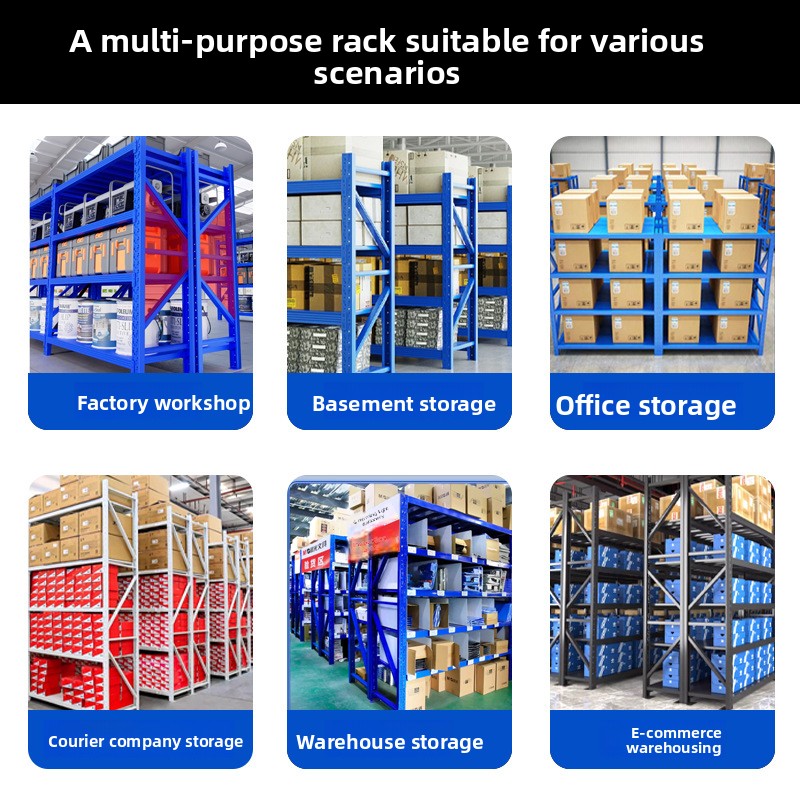 Warehouse Shelves Wholesale 3-Layer Cold Rolled Steel Epoxy Powder Coated Heavy Duty Storage Racks For Household Express