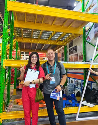 Exhibition stand showcase for industrial racking