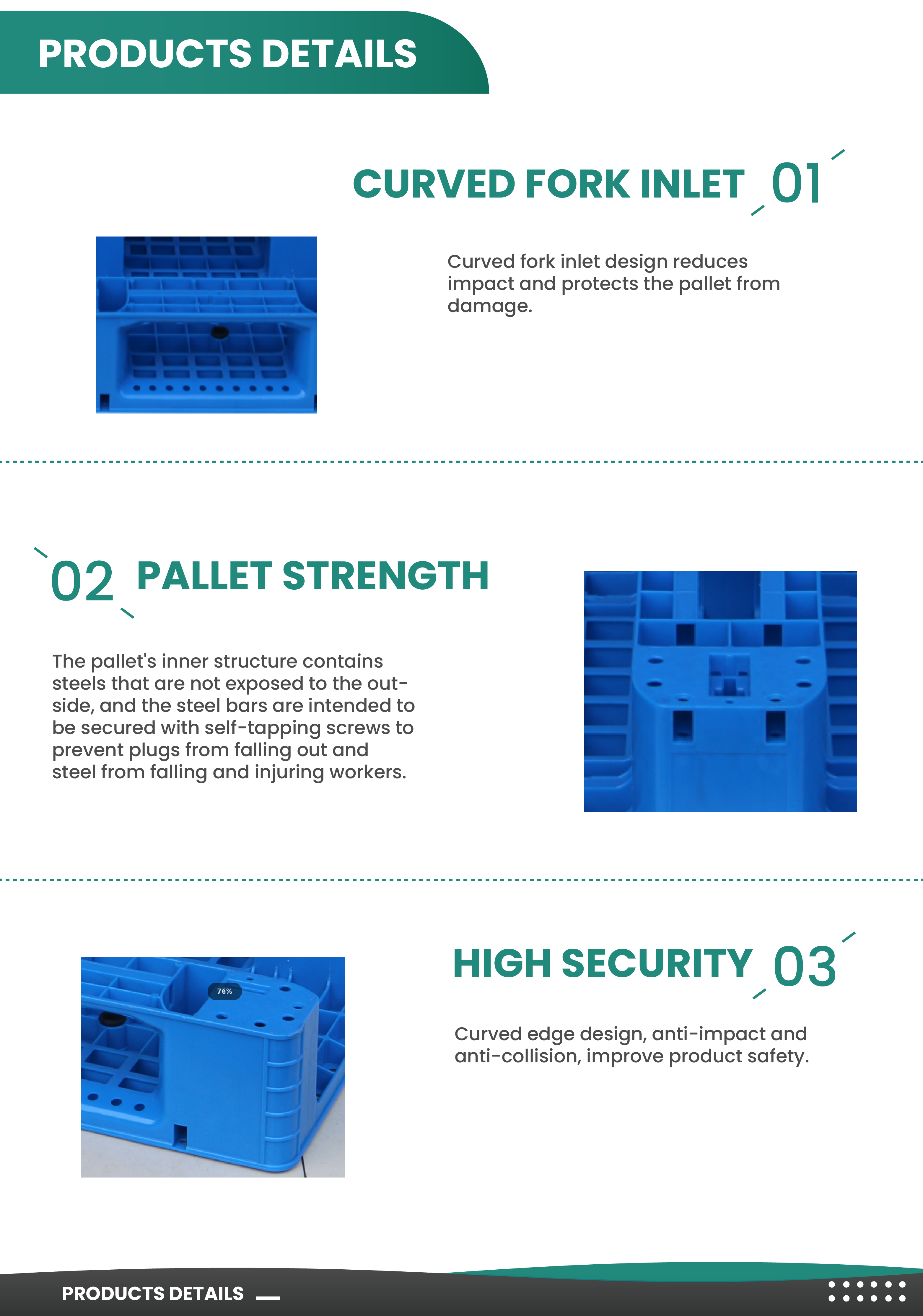 Plastic pallet details 3