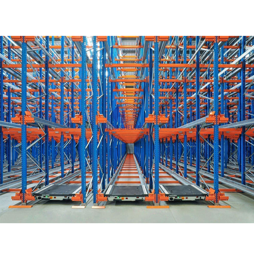 Warehouse High-Density Shuttle Rack System Asrs 4-Way Shuttle Racking Four Way for Cold Storage Shuttle Rack FIFO &amp; LIFO