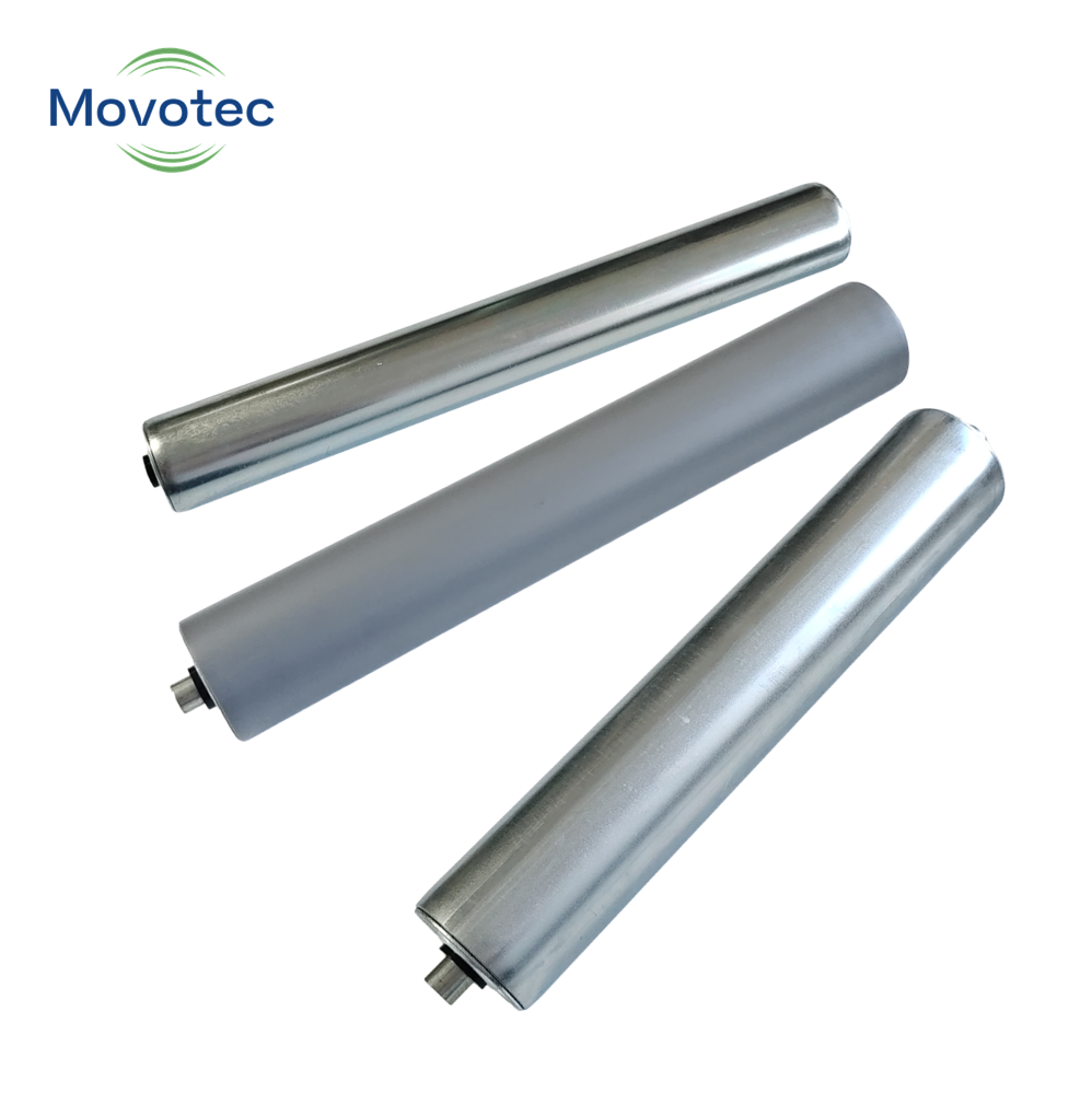 Movotec MT1300 Steel Rim Medium Heavy Duty Gravity Free Roller With Durable Design And 1 Year Warranty For Conveyor Systems