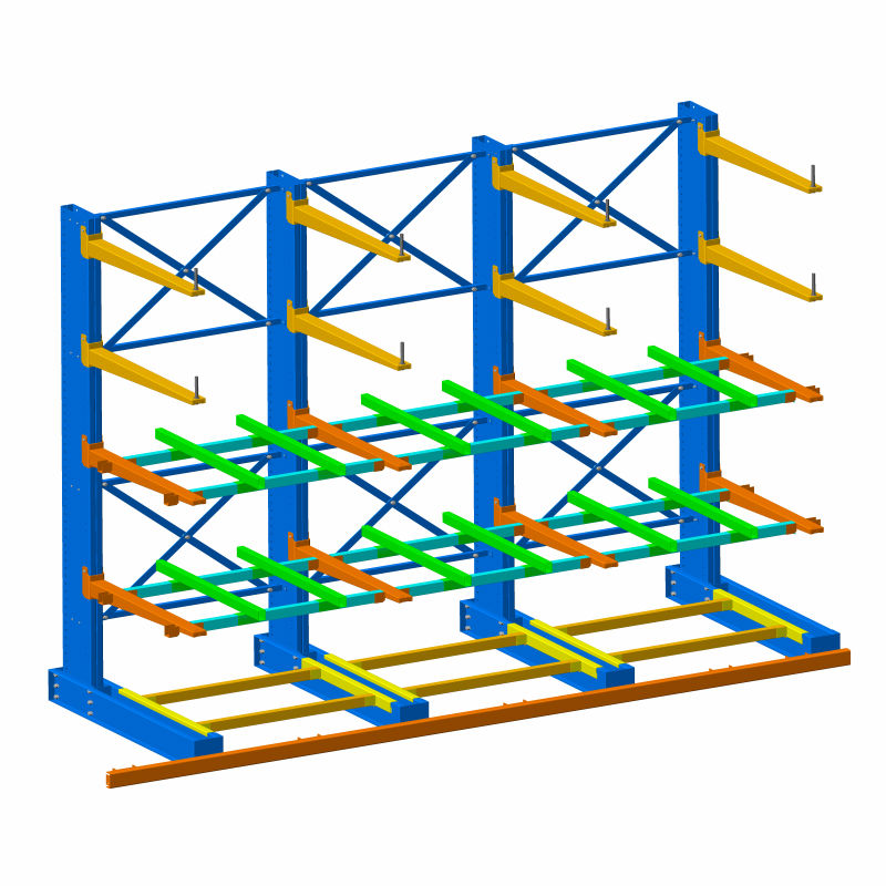 Jracking CE Certified Warehouse Storage Shelving Rack Adjustable Heavy-Duty Cantilever Rack for Steel Profile Storage