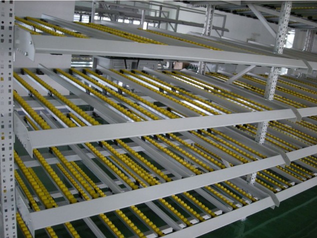 Industrial 5-Layer Adjustable Height Roller Racking Shelf Corrosion Protection Metal Rack for Garage Warehouse Use Fluent