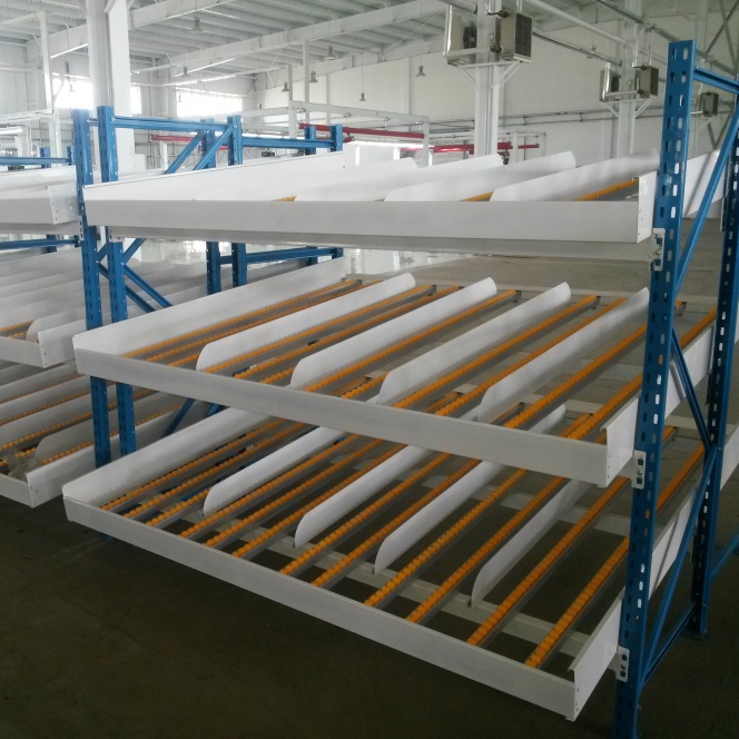 Industrial 5 Layer Heavy Duty Flow Rack Gravity-Fed Storage Solution for Warehouses Picking Efficiency for Boxes and Cartons