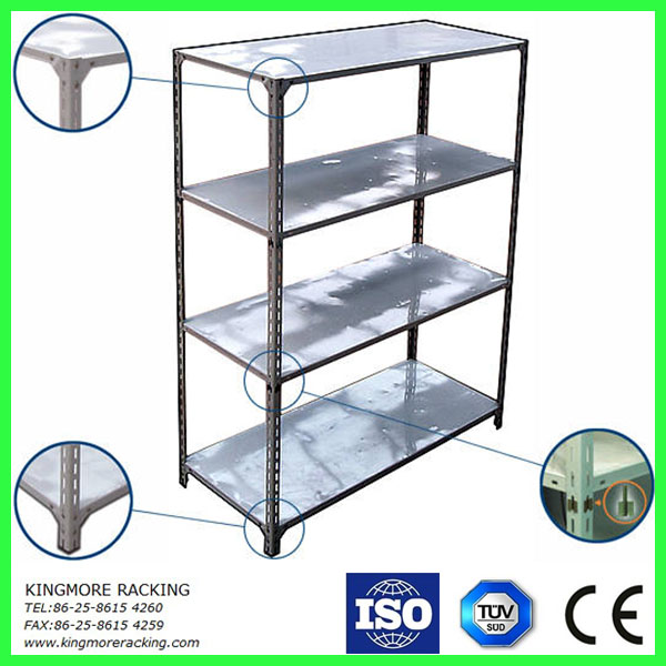 5 Tier Cheap Light Duty Shelving Metal Storage Slotted Angle Shelf or Rack