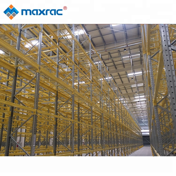 Heavy Duty Single Deep Industrial Selective Pallet Rack Steel Corrosion Protected Powder Coated Garage Storage Warehouse Racks