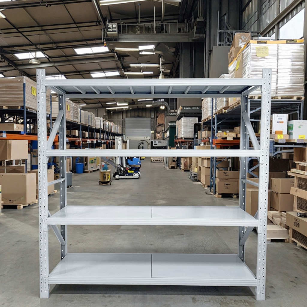 Light Duty Boltless Steel Storage Shelving Unit, Anti-Corrosion Adjustable Industrial Metal Rack for Warehouse Tool Storage