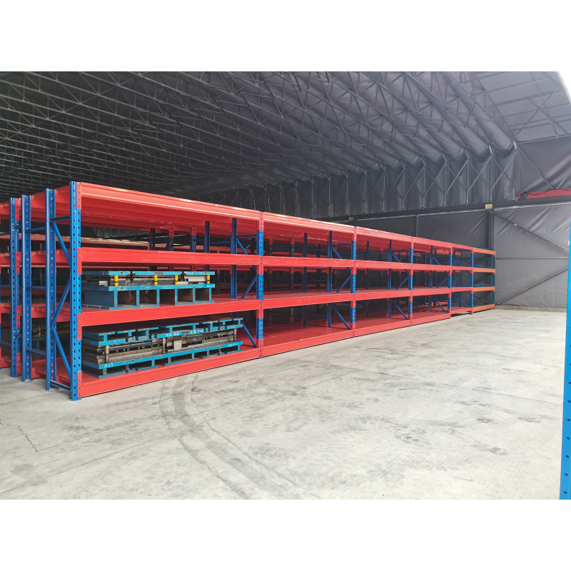 Industrial Warehouse Storage Heavy Duty Boltless Racking Blue Orange Strong Load Bearing Anti-corrosion Moisture Resistant