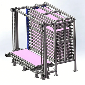 Automated Sheet Metal Drawer Storage Rack System