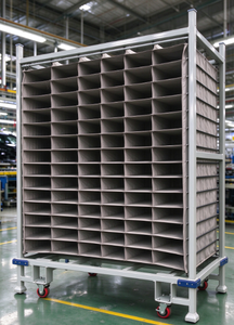 Heavy Duty Steel Automotive Parts Storage Rack Powder Coated Floor-Standing Bumper Shelf