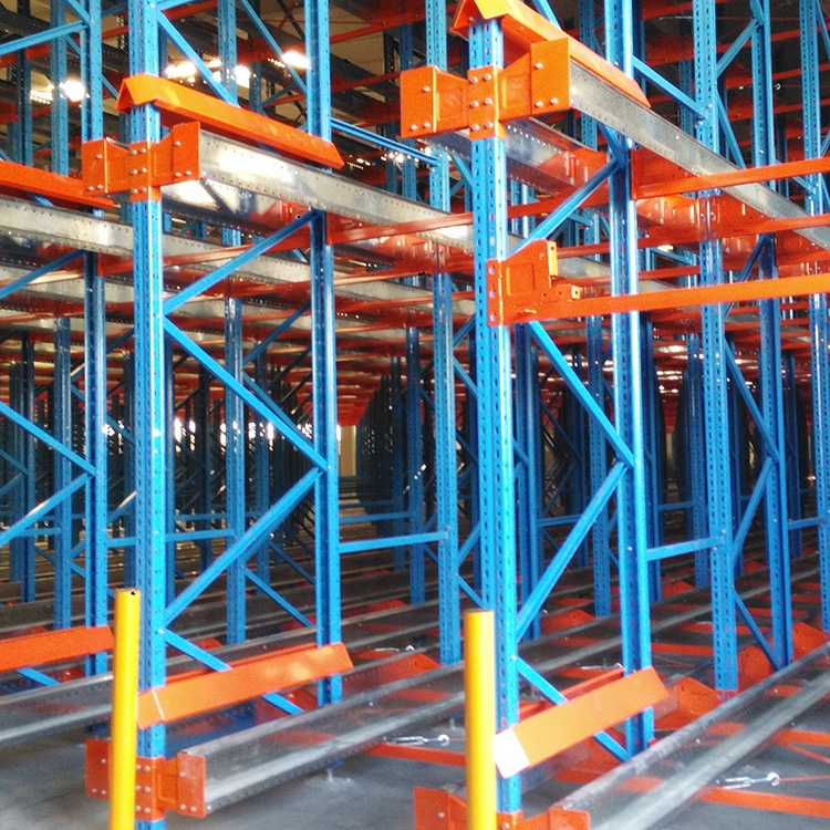 FIFO Automatic Warehouse Pallet Racking System Storage Shelf Stacking Racks Shelves Radio Shuttle Racking For Cold Storage Room