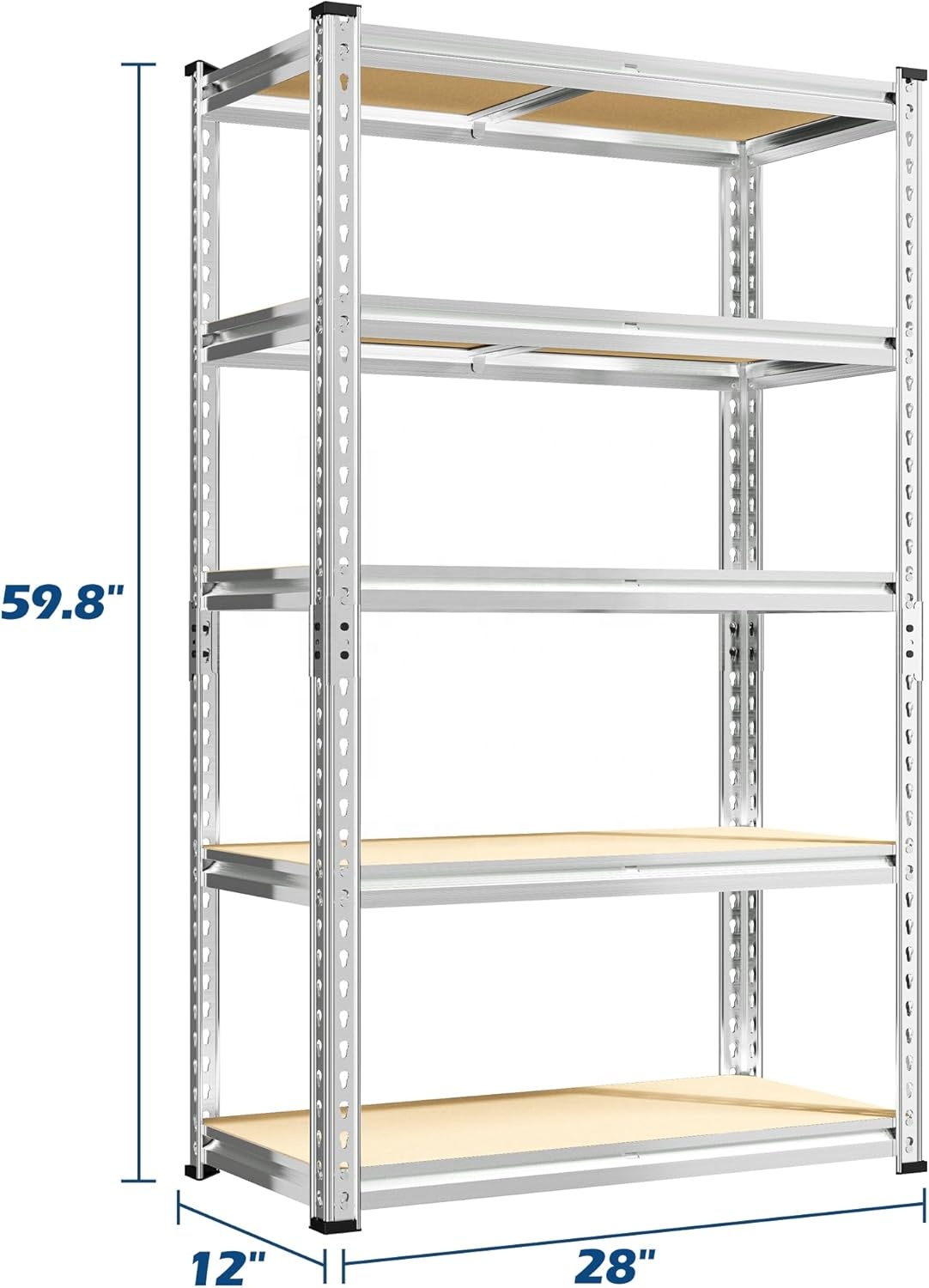 5 Layers Mobile Adjustable Hotsales Shelves Storage Racks Stacking Racks Shelves for Basements Garages and Warehouses