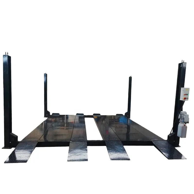 Automatic Smart Parking Solution 4 Post Double Deck Car Lift System High Efficiency Mechanical Car Storage Rack for Garage Store