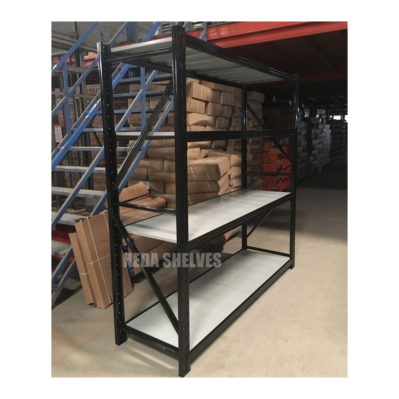Customizable Black Warehouse Medium Duty Steel Shelving for Warehouse Storage Racks Wholesale Company