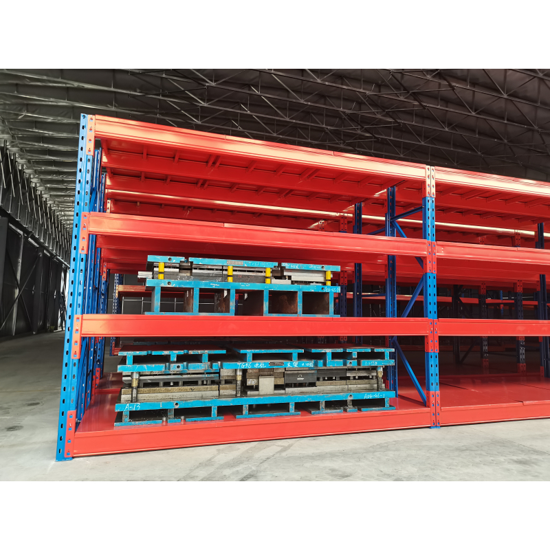 Industrial Warehouse Storage Heavy Duty Boltless Racking Blue Orange Strong Load Bearing Anti-corrosion Moisture Resistant
