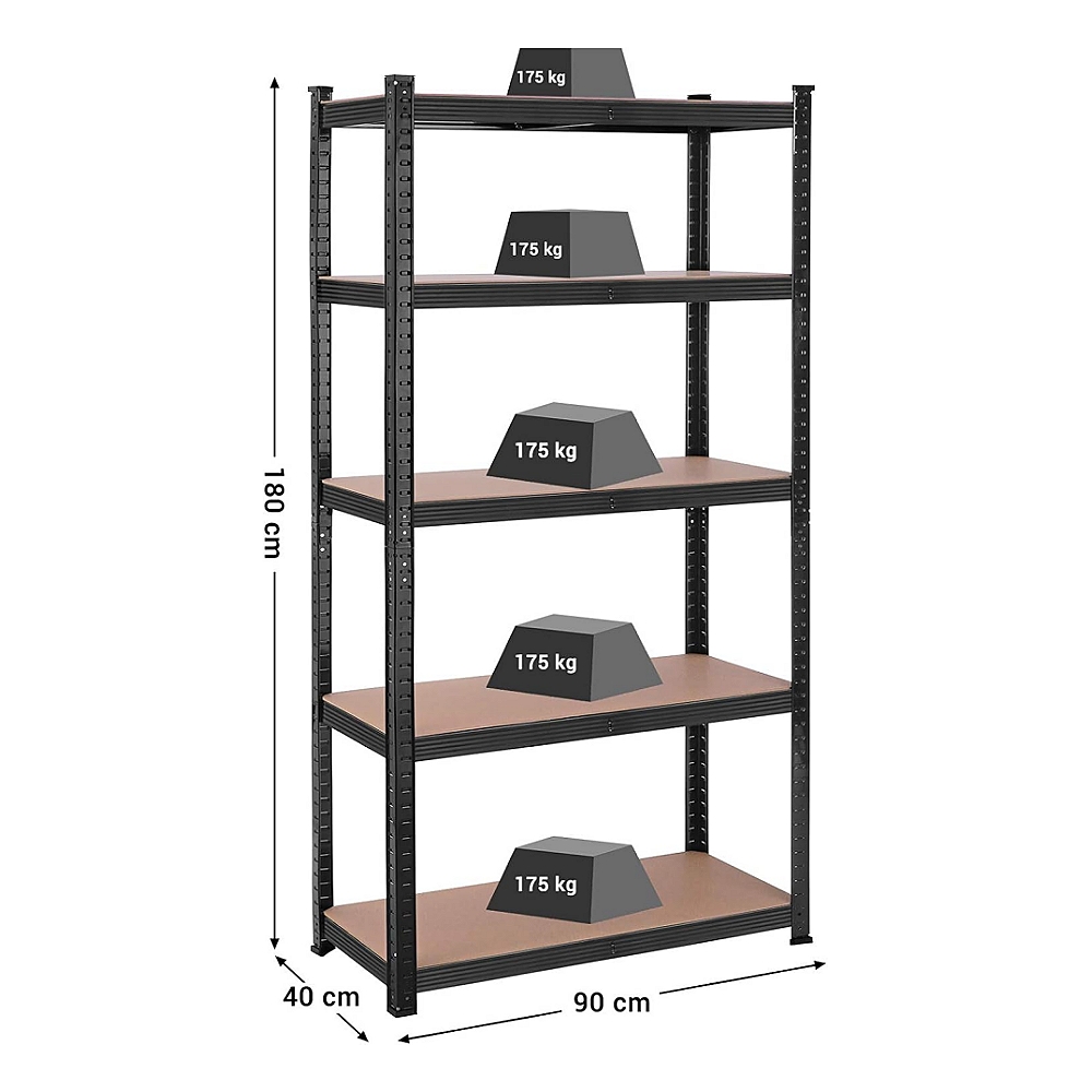 Slotted Angle Racks Rack For Shop Slot Shelf Angle Metal Home Storage Shelf Steel Rack 5 Level Boltless Metal Warehouse Rack