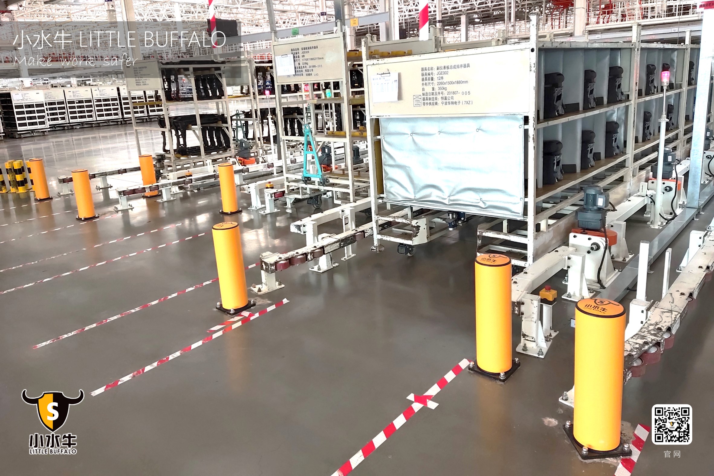Rack Upright Protector Pallet Rack Polymer Anti-Collision Guardrail Corrosion Resistant TUV Certified 3 Tonne Load Capacity