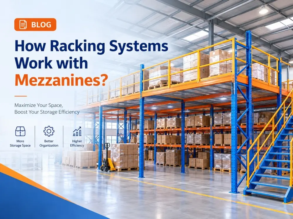 Integration of mezzanine floors with racking systems