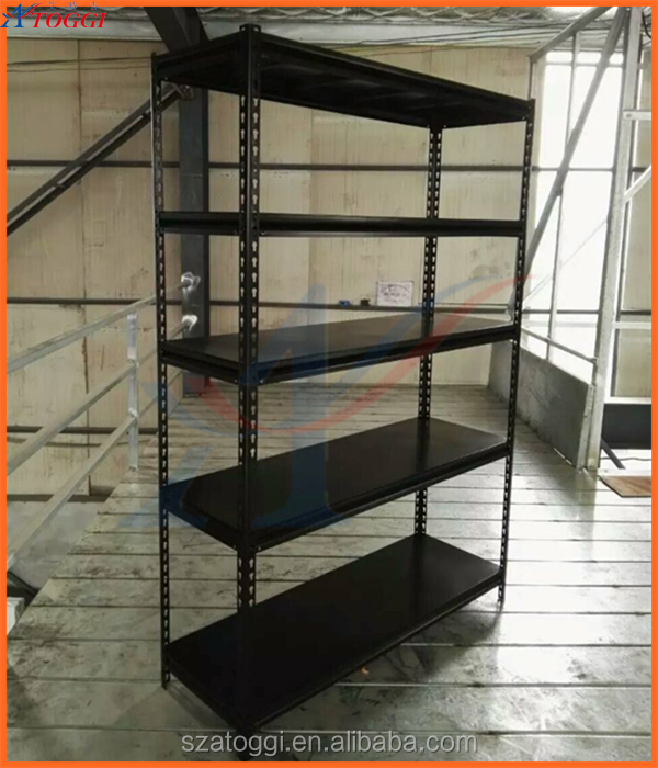 Factory Manufacture Folding Steel Slotted Angle Rack Shelf 5 Layers Multi-Level Corrosion Protection