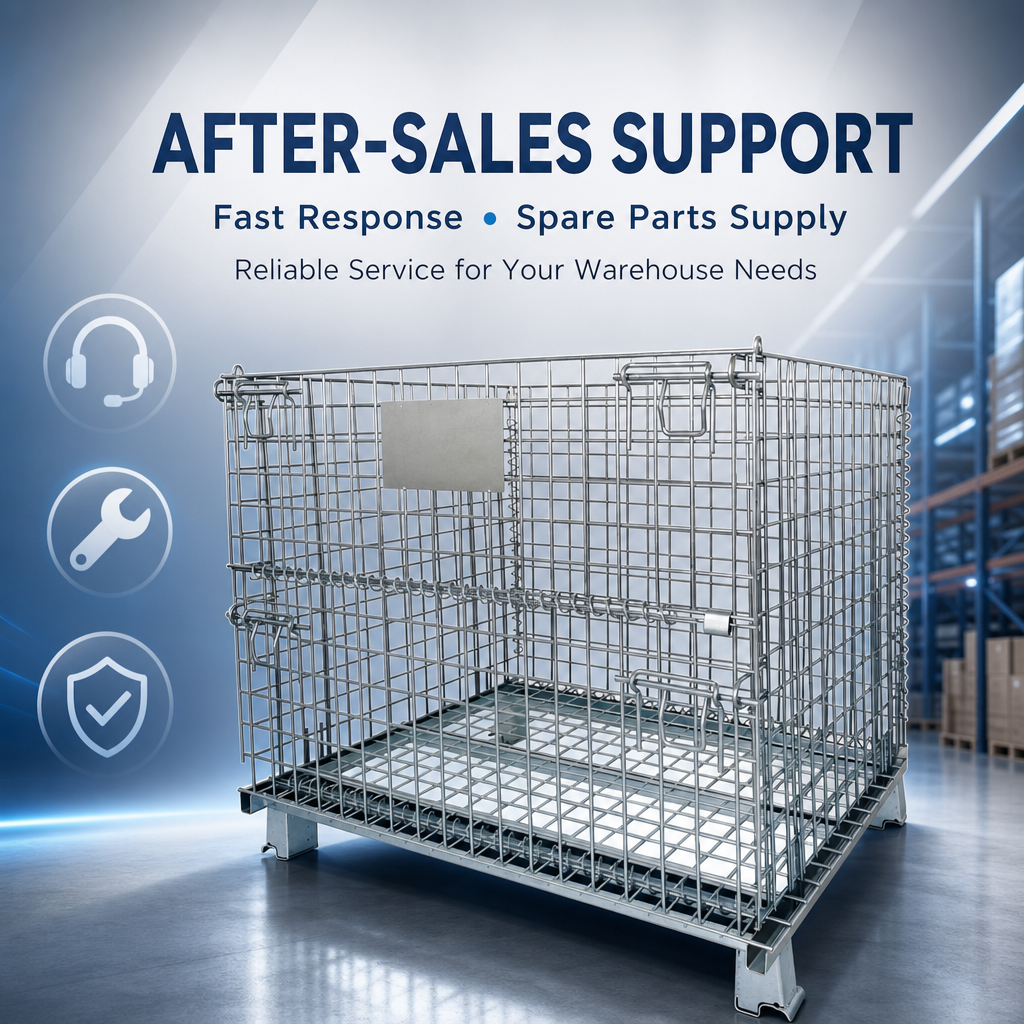 OEM ODM Metal Wire Mesh Cage Heavy Duty Stackable Pallet Bin Factory Direct Supply Logistics Storage Cage